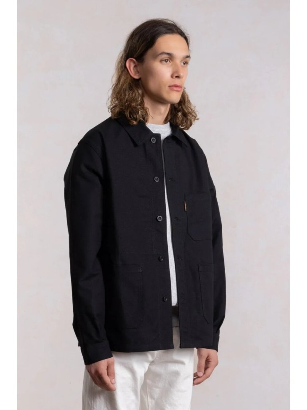 Le Laboureur "Coltin" Moleskin Work Jacket Black Cotton 3XL